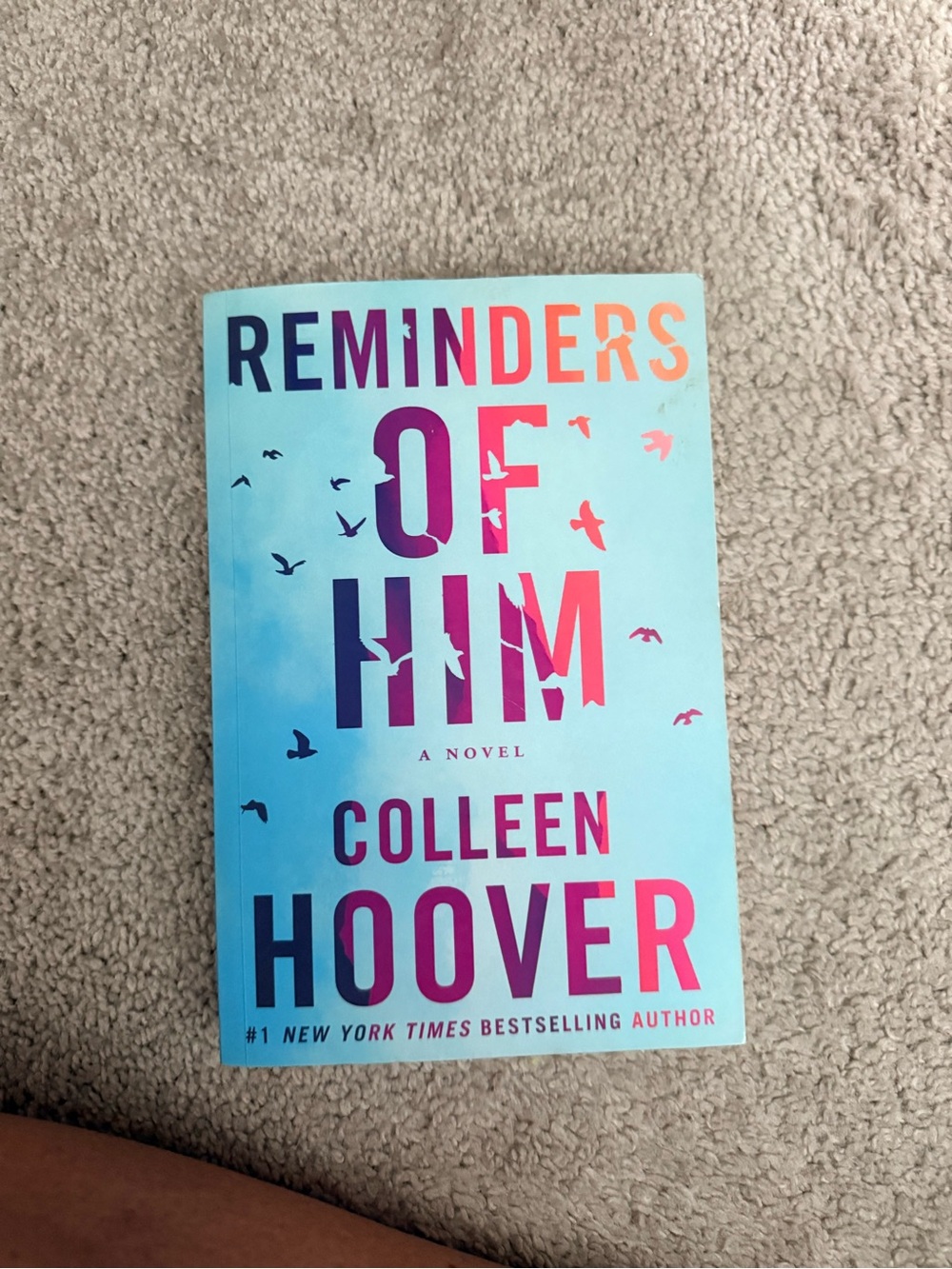 Reminders of Him by Colleen Hoover - Turquoise & Pink Paperback